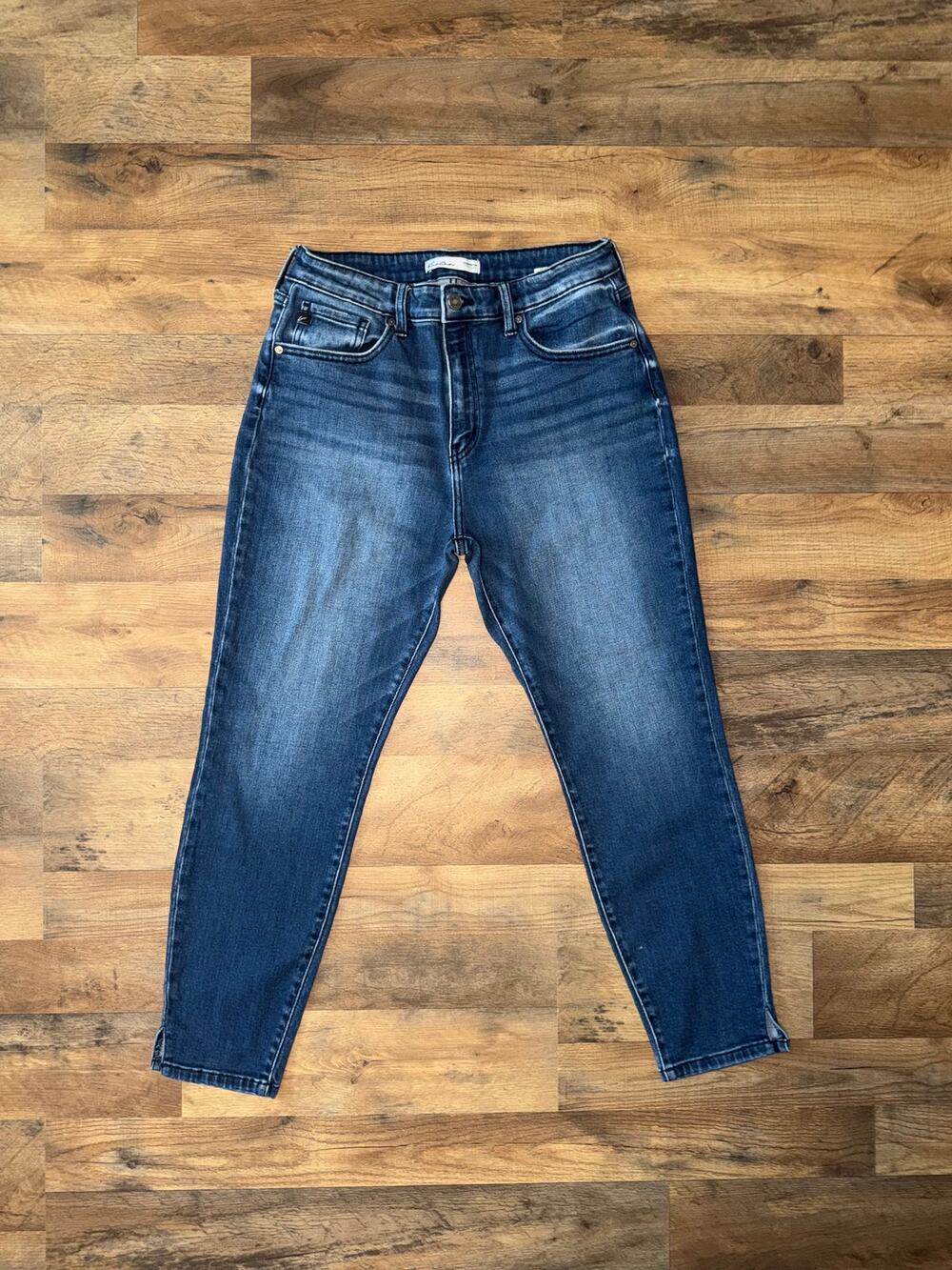 Kancan women’s high rise ankle skinny blue jeans